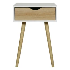 Table de chevet bois (H50 cm) Modern Blanche