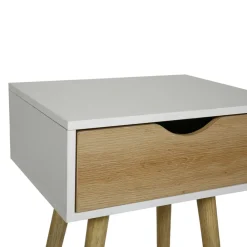 Table de chevet bois (H50 cm) Modern Blanche