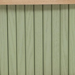 Table de chevet ronde en bois (H54 cm) Nysos Vert d'eau