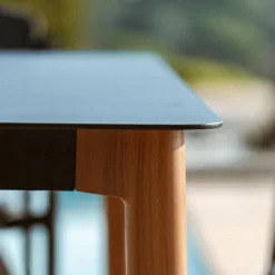 Table de jardin carrée en aluminium 2 places (76 x 76 cm) Monte Carlo Gris anthracite