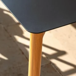 Table de jardin carrée en aluminium 2 places (76 x 76 cm) Monte Carlo Gris anthracite