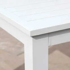 Table de jardin carrée en aluminium 4 places (89 x 89 cm) Murano Blanc