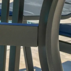 Table de jardin carrée en aluminium 8 places (136 x 136 cm) Amalfi Gris anthracite