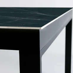 Table de jardin en aluminium et céramique 12 places (260 x 120 cm) Kore Noir marbré