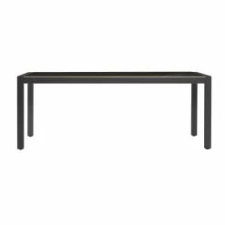 Table de jardin en aluminium et céramique 8 places (180 x 90 cm) Modena Noir marbré