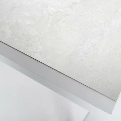 Table de jardin en aluminium et céramique 8 places (180 x 90 cm) Modena Blanc