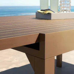 Table de jardin extensible aluminium 10 places (135/270 x 90 cm) Murano Bronze