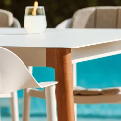 Table de jardin rectangulaire en aluminium 10 places (240 x 120 cm) Monte Carlo Blanc