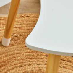 Table et 1 chaise enfant bois (H44 cm) Stars Blanc