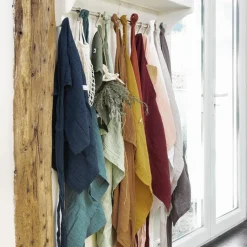 Tablier avec poches gaze de coton Gaïa Vert eucalyptus