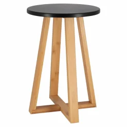 Tabouret plateau (H43 cm) Bambou Noir