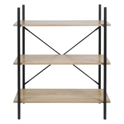 Étagère 3 niveaux bois et métal (H96.5 cm) Lola Noire