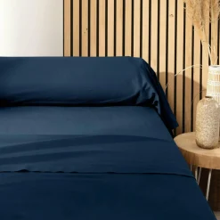 Taie de traversin coton bio (L185 cm) Biolina Bleu nuit