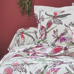 Taie de traversin coton (L200 cm) Pénélope Rose