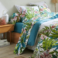 Taie de traversin coton (L200 cm) Sumatra Paon Multicolore