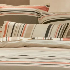 Taie de traversin coton lavé (200 cm) Hugo Corail