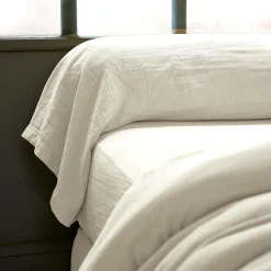 Taie de traversin gaze de coton (L185 cm) Gaïa Beige pampa