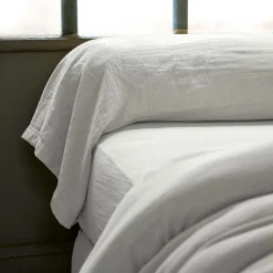 Taie de traversin gaze de coton (L185 cm) Gaïa Gris nuage