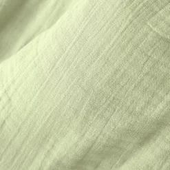 Taie de traversin gaze de coton (L185 cm) Gaïa Vert tilleul
