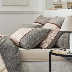 Taie de traversin percale de coton (L200 cm) Gabin Multicolore