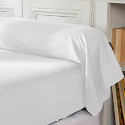 Taie de traversin percale de coton (L185 cm) Cali Blanc