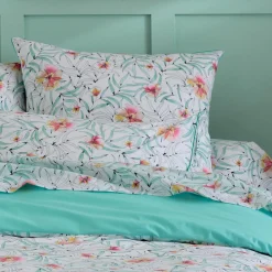 Taie de traversin percale de coton (200 cm) Roxane Multicolore