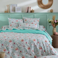 Taie de traversin percale de coton (200 cm) Roxane Multicolore