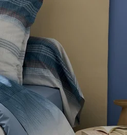Taie de traversin percale de coton (200 cm) Esteban Bleue