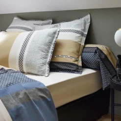 Taie de traversin percale de coton (L200 cm) Marlow Grise