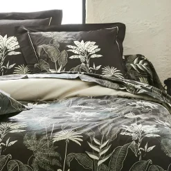 Taie de traversin satin de coton (L200 cm) Cayenne Noire