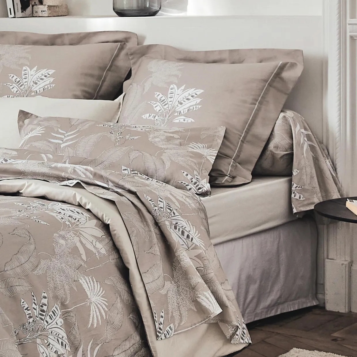 Taie de traversin satin de coton (L200 cm) Cayenne Marron