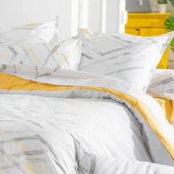 Taie d'oreiller carrée coton Vermont Blanche