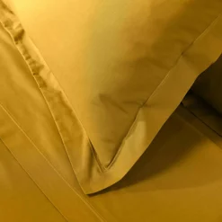 Taie d'oreiller carrée coton bio (63 x 63 cm) Biolina Jaune ocre