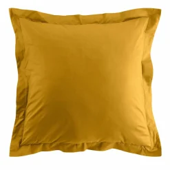 Taie d'oreiller carrée coton bio (63 x 63 cm) Biolina Jaune ocre
