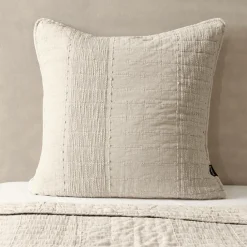 Taie d'oreiller carrée coton (60 x 60 cm) Lena Beige sable