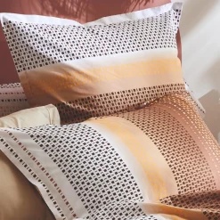 Taie d'oreiller carrée coton (65 x 65 cm) Niagara Marron châtaigne