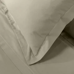 Taie d'oreiller carrée coton bio (63 x 63 cm) Biolina Taupe
