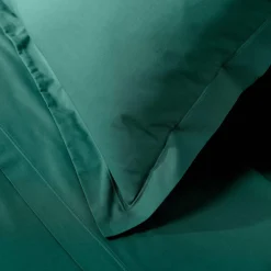 Taie d'oreiller carrée coton bio (63 x 63 cm) Biolina Vert émeraude