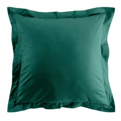 Taie d'oreiller carrée coton bio (63 x 63 cm) Biolina Vert émeraude
