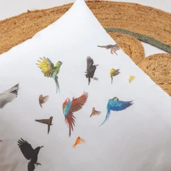 Taie d'oreiller carrée enfant percale de coton ( 65 x 65 cm) Noé Multicolore