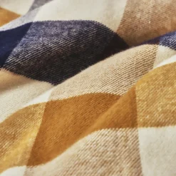 Taie d'oreiller carrée flanelle de coton (80 x 80 cm) Nina carreaux Multicolore