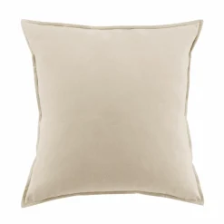 Taie d'oreiller carrée flanelle de coton (80 x 80 cm) Nina Beige