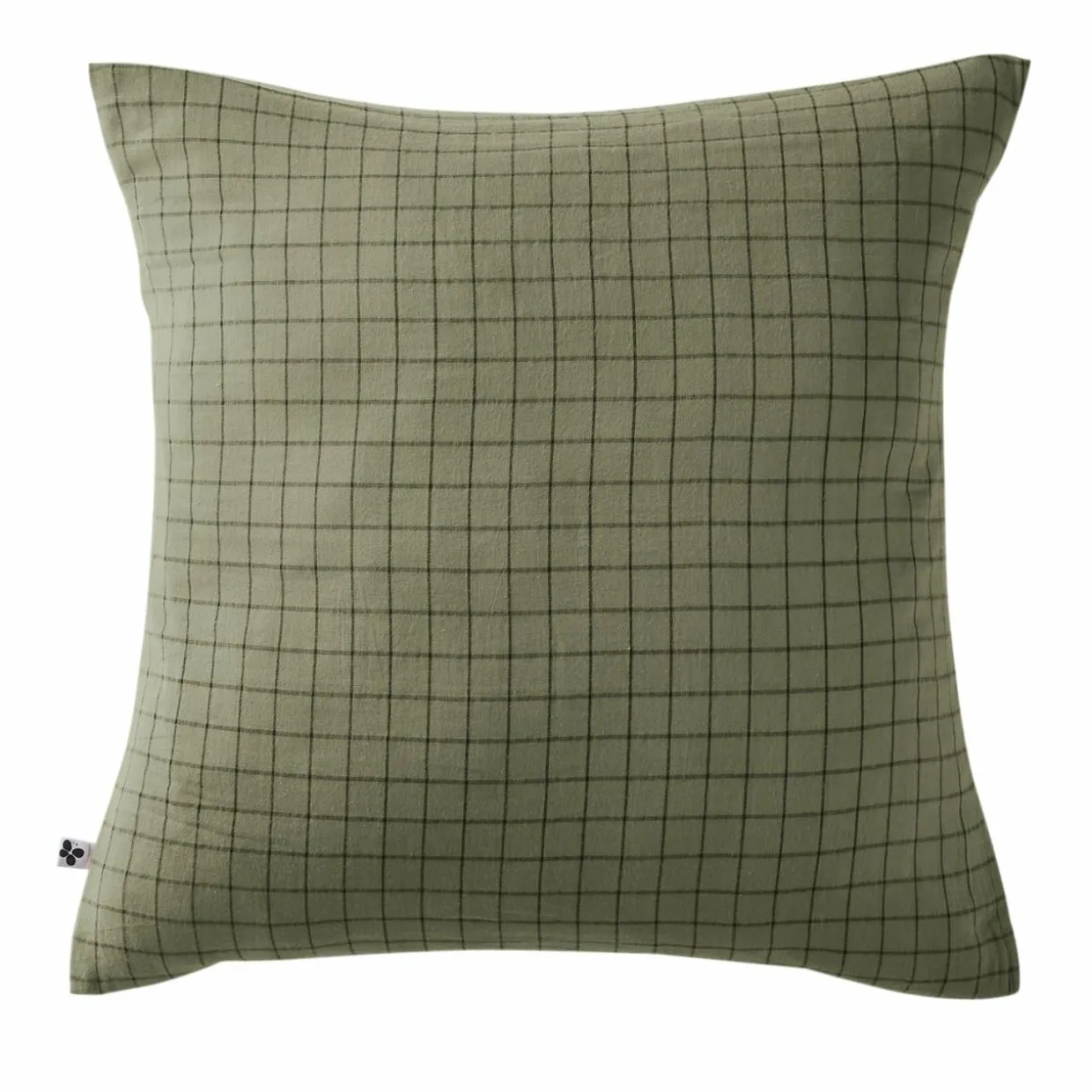 Taie d'oreiller carrée gaze de coton (60 x 60 cm) Gaïa Mix Vert romarin