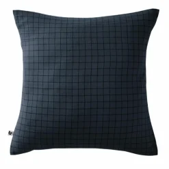 Taie d'oreiller carrée gaze de coton (60 x 60 cm) Gaïa Mix Bleu nuit