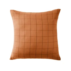 Taie d'oreiller carrée gaze de coton (60 x 60 cm) Gaïa Match Abricot