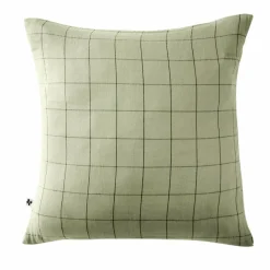 Taie d'oreiller carrée gaze de coton (60 x 60 cm) Gaïa Match Vert tilleul
