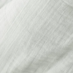 Taie d'oreiller carrée gaze de coton (80 x 80 cm) Gaïa Gris nuage