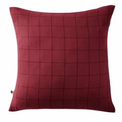 Taie d'oreiller carrée gaze de coton (60 x 60 cm) Gaïa Match Lie de vin