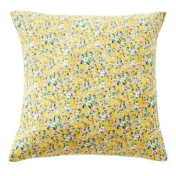 Taie d'oreiller carrée gaze de coton (60 x 60 cm) Abigaël Jaune