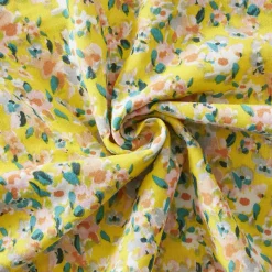 Taie d'oreiller carrée gaze de coton (60 x 60 cm) Abigaël Jaune